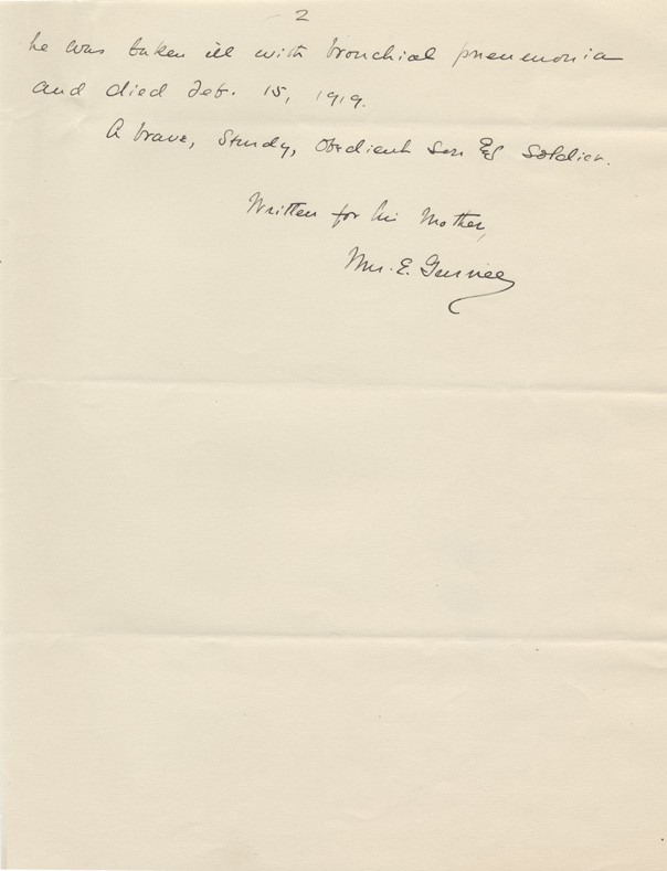 Amasa F. Gurnee Letter 2